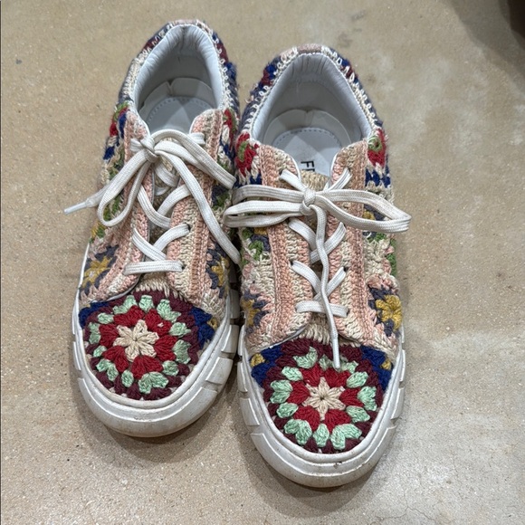 Free People Multicolor Crochet Sneakers - Picture 2 of 2